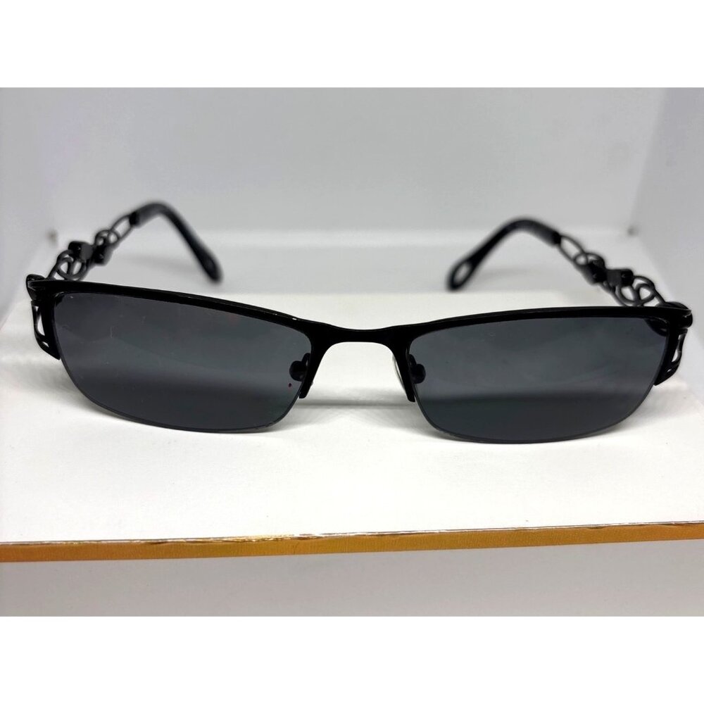 Black Metal Fashion glasses Decorative Temple Design Jessica Mack Frames Only!